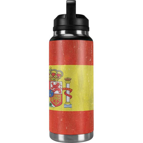 Spain Flag Distressed YETI Rambler 36oz Bottle Skin